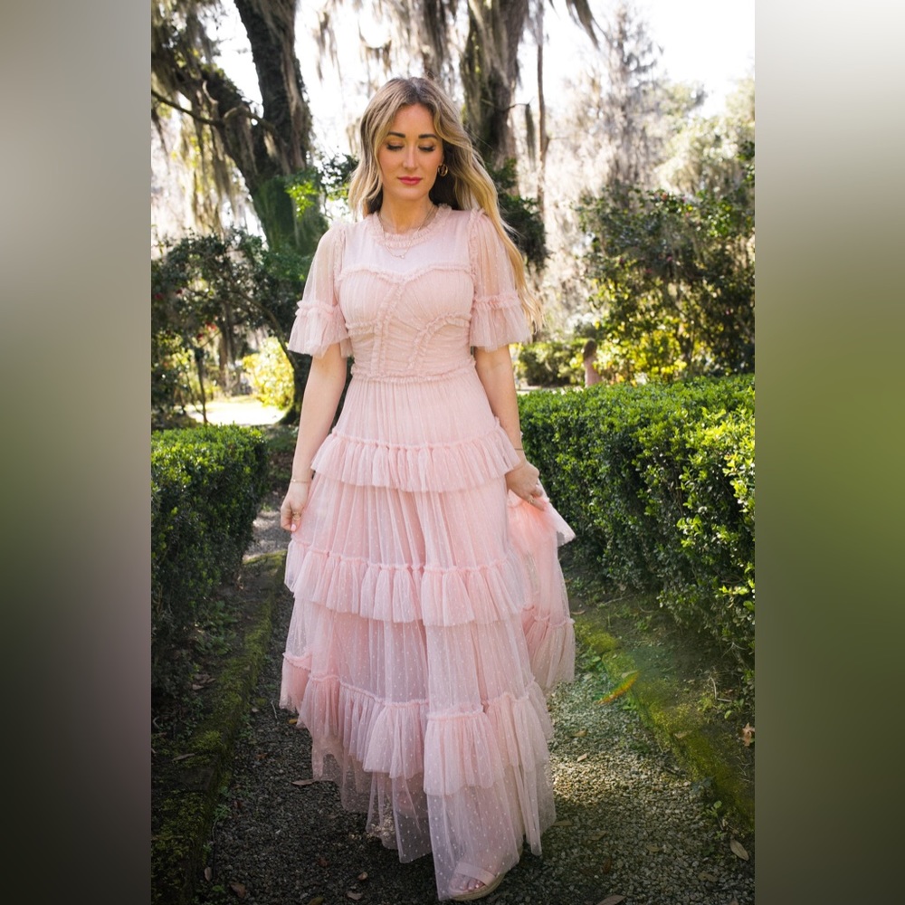 Ivy City Co Whimsical Dress in Blush